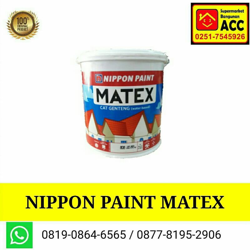 Jual Cat Genteng Nippon Paint Matex Warna Tile Red Shopee Indonesia