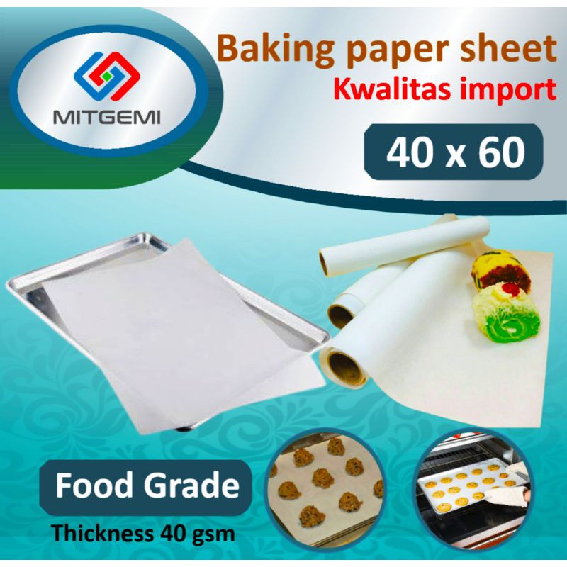 Jual baking paper - kertas roti - kertas alas loyang 40cm x 60cm ( 10 ...