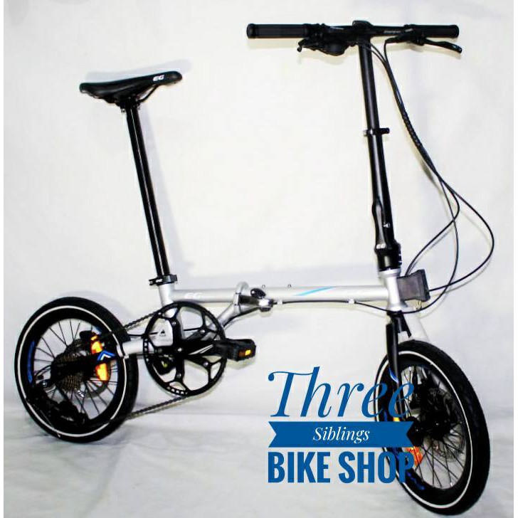 Jual SEPEDA LIPAT EVERGREEN MAXIMUS SILVER BIRU 16 INCH DENGAN TAS ...