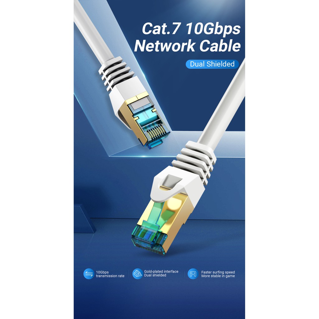 Jual Vention Kabel LAN Ethernet Cat7 RJ45 Gigabit Internet SSTP ...