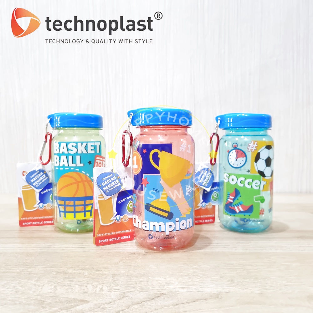 Jual TECHNOPLAST Soccer Bottle Sport 560ml/Botol Air Minum Sport free ...