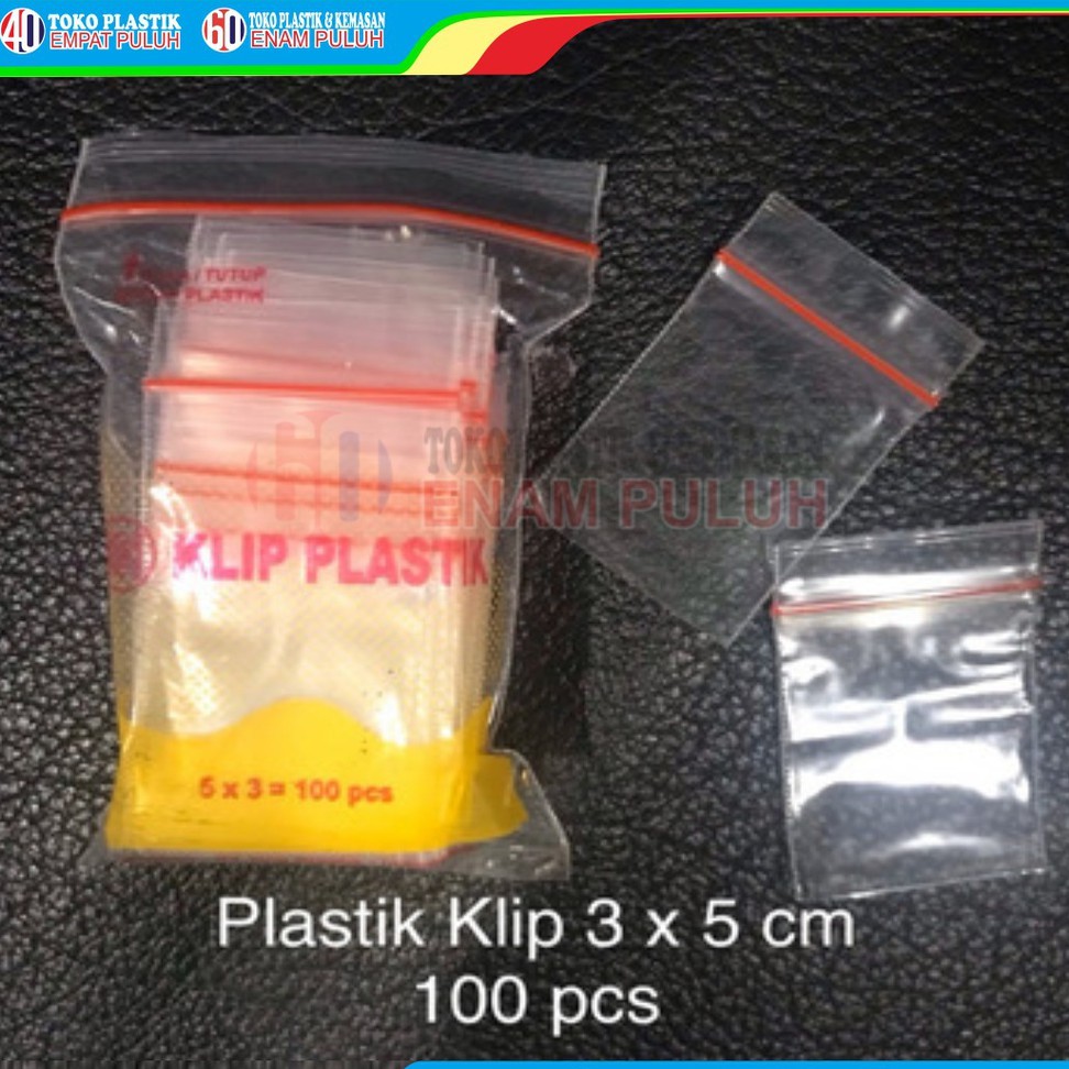 Jual Plastik Klip Bening Murah 100 Pcs Lembar 3x5 3 X 5 5x3 5 X 3 Zip