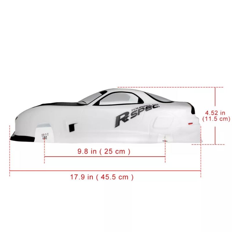 Jual BODY RC CAR ONROAD 1/10 MAZDA RX 7 | Shopee Indonesia