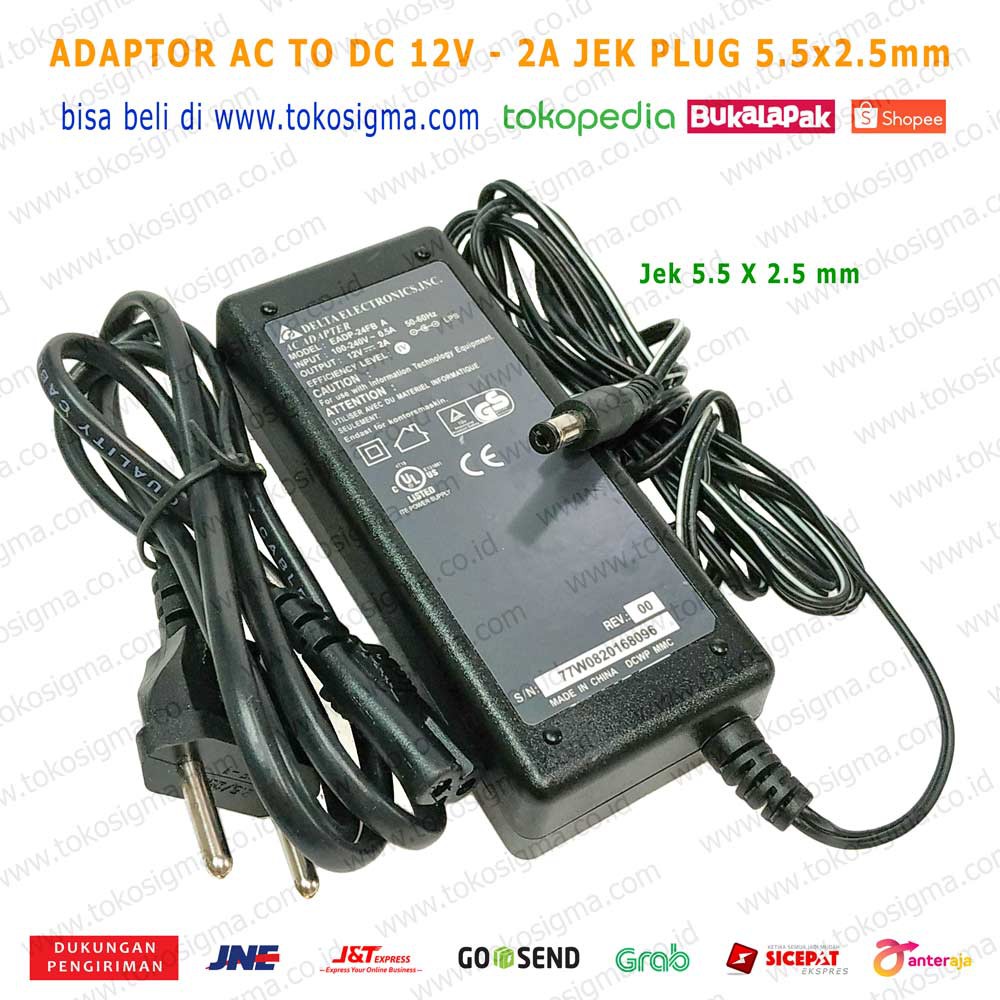 Jual Adaptor Ac To Dc V A Jek Plug X Mm Power Supply Adapter Shopee Indonesia