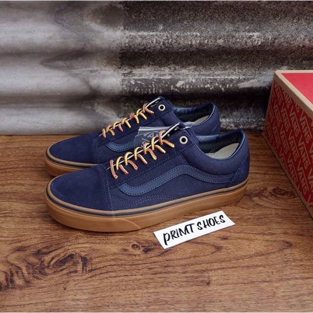 Vans gum old skool clearance sky captain boot lace