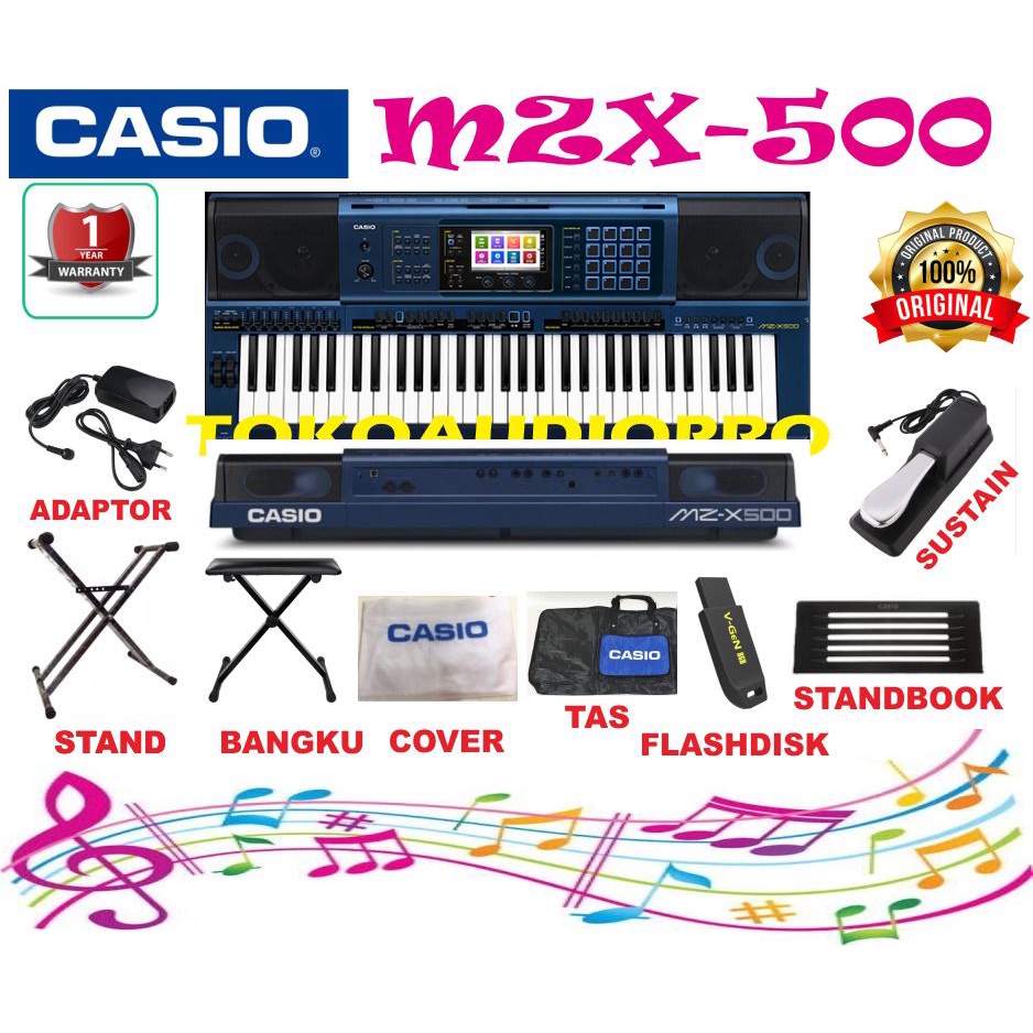 Casio MZX500 High Grade Keyboard Paket