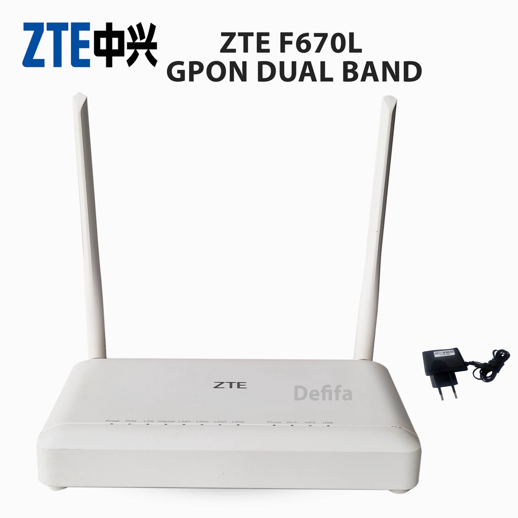 Jual Modem FTTH Wireless WIFI ZTE ZXHN F670L FTTH ONT Dual Band Gigabit
