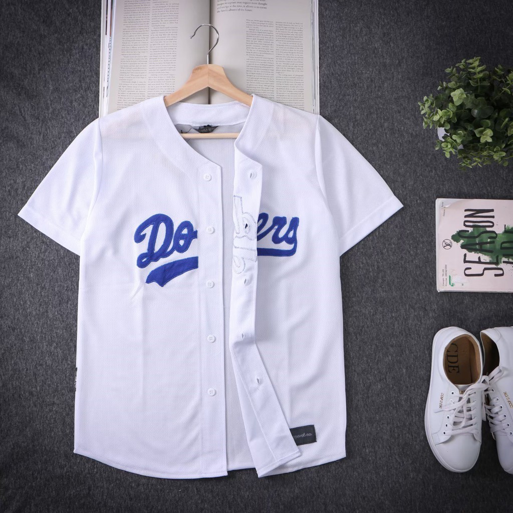 Baju Kaos Kemeja Jersey Baseball Pria & Wanita Dodgers - Dodgers Blue