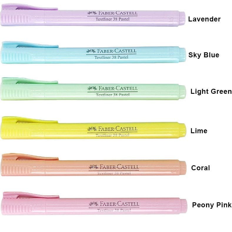 Jual FABER CASTELL TEXTLINER PASTEL SATUAN | Shopee Indonesia