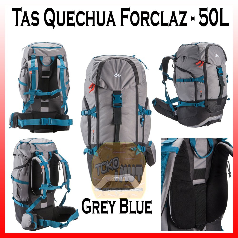 Jual Quechua Forclaz 50L Backpack Trekking Forclaz 50 Litres Grey