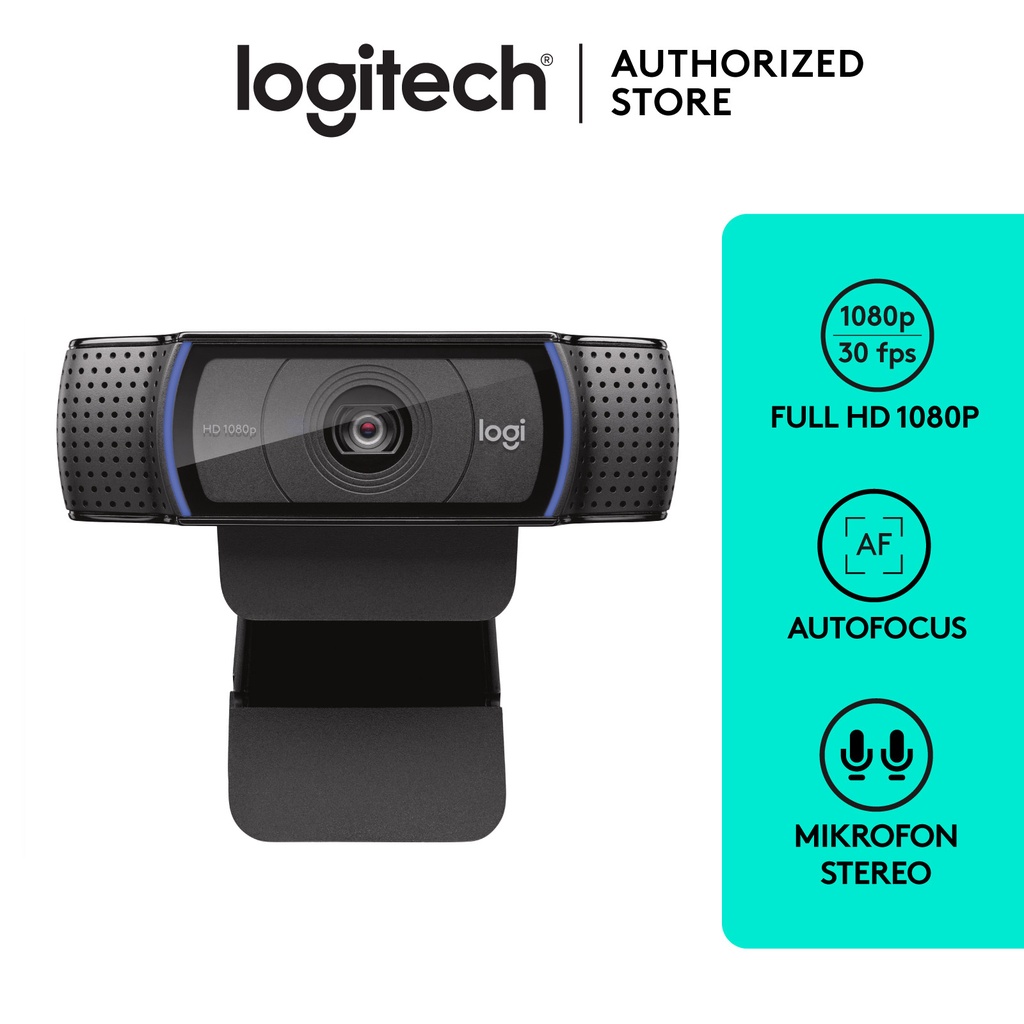 Jual Logitech C920 Webcam PRO Full HD 1080p Autofocus, NoiseCancelling Shopee Indonesia