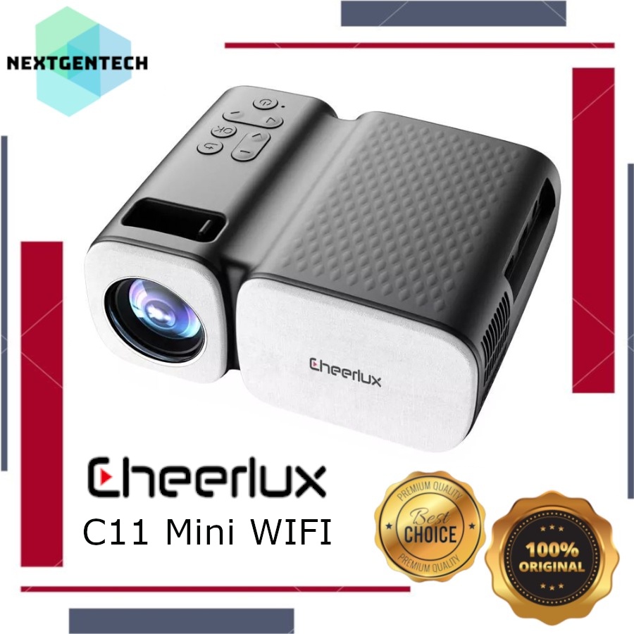 Jual Cheerlux C11 Mini Projector Full HD 2000 Lumens Proyektor Wireless ...