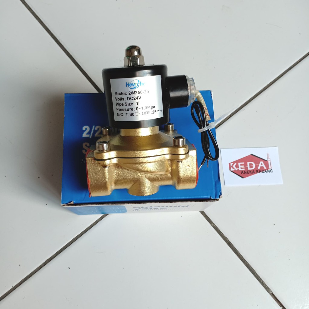 Jual Solenoid Valve 1" 1 Inch Inchi Brass Kuningan 24V DC 24VDC NC DN25 ...