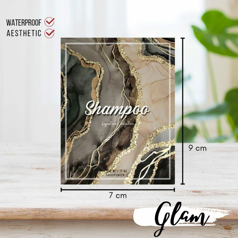 Jual Sticker Label Sabun Shampoo Aesthetic Glam | Shopee Indonesia