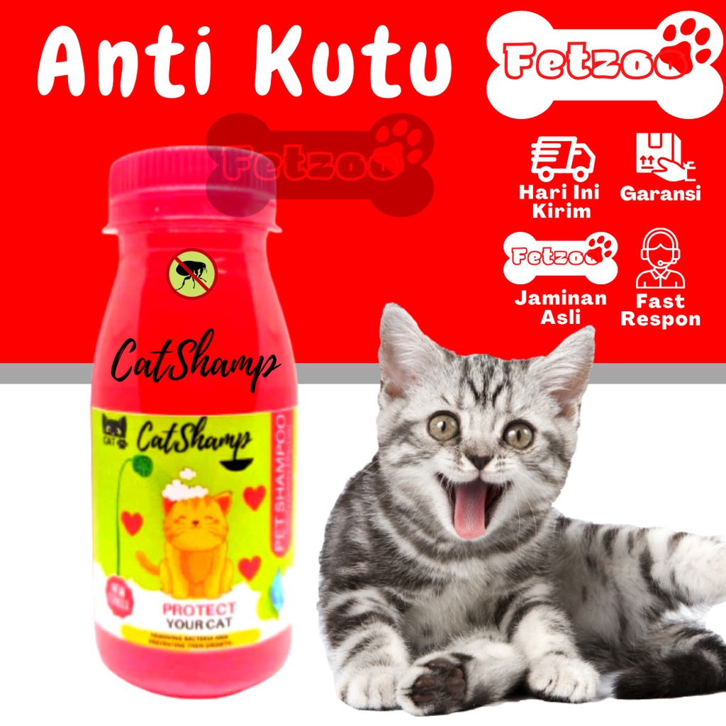 Jual Shampoo Kucing Sampo Anti Kutu Jamur ANTI FLEA & TICK 80 ML Anti
