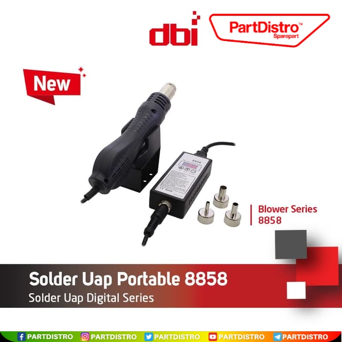 Jual BLOWER SOLDER UAP PORTABLE DIGITAL 8858 Shopee Indonesia