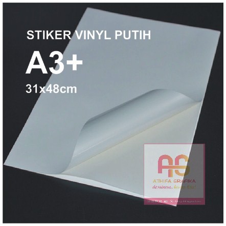 Jual Sticker Vinyl Inkjet 120 GR White Glossy, A3+= 32 X 48 CM | Shopee ...