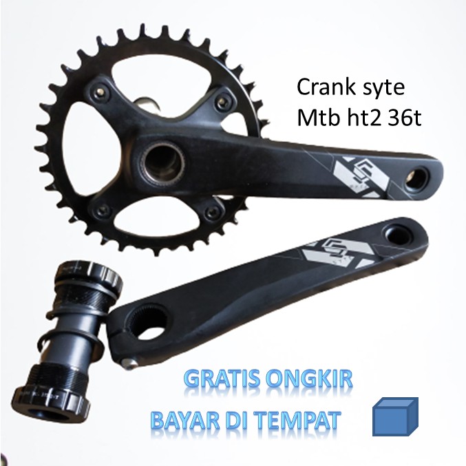 Jual crank syte hollowtech 2 mtb single speed 36t Shopee Indonesia