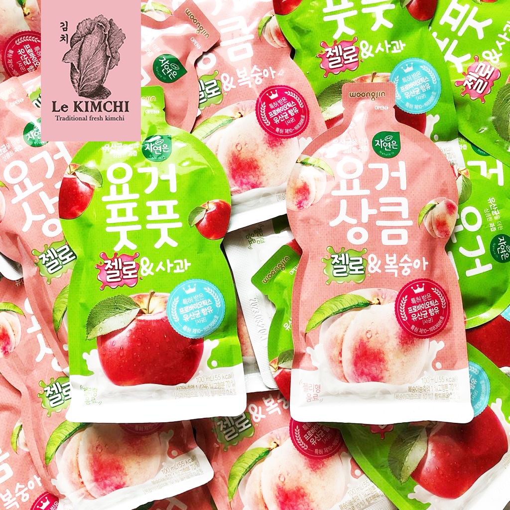 Jual Woongjin Peach Yogurt Jello Apple Yogurt Jello 100 ml Korean