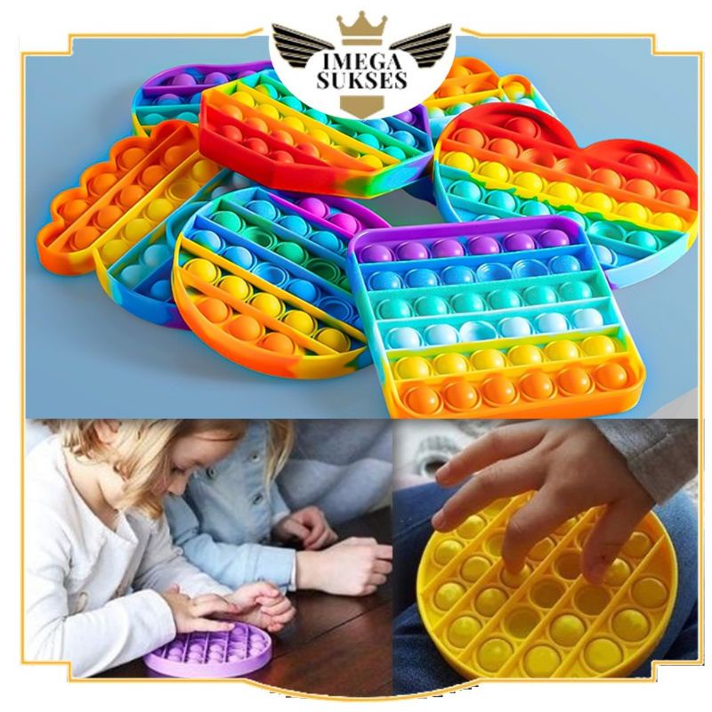 Jual COD☑️ Pop it Rainbow fidget pop its Caracter | Shopee Indonesia