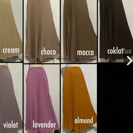 Jual Trend - ROK PLISKET JUMBO FIT TO XXL PAYUNG PLEATED SKIRT MUSLIM ...