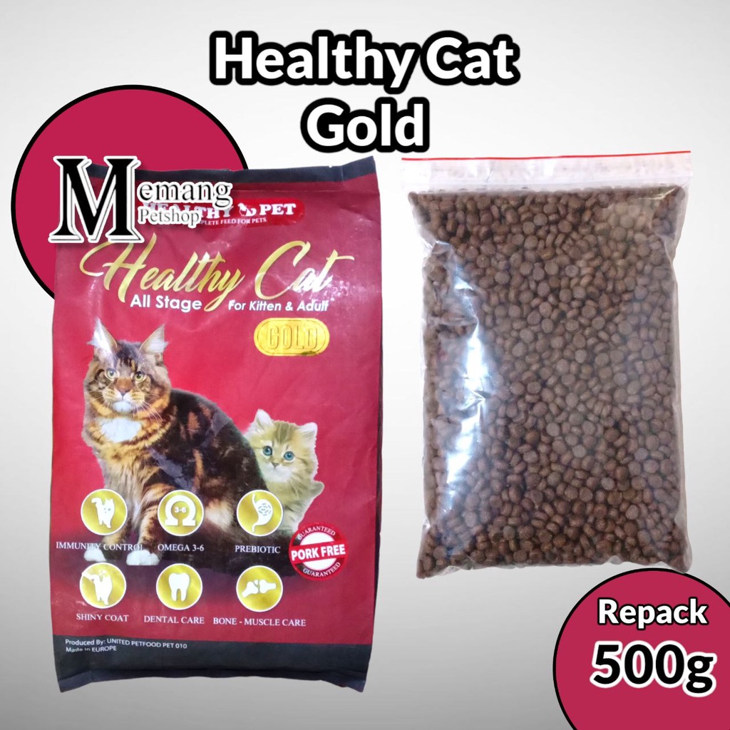 Jual Healthy Pet Cat Gold 500gram - Makanan Kucing - Cat Food | Shopee ...