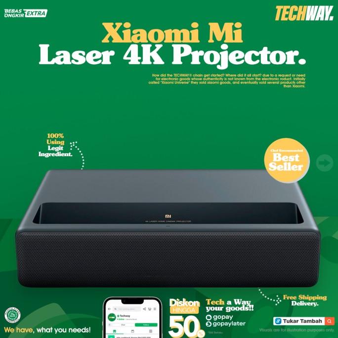Jual Xiaomi Mi 4K Laser Projector 150" Ultra Short Throw 4K Global