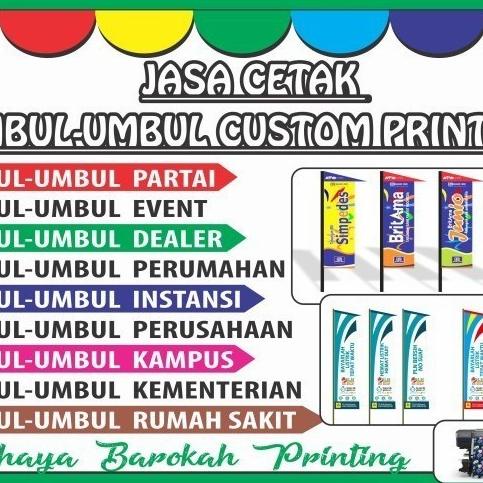 Jual Cetak Umbul-umbul Custom /Full Printing / BAHAN TC IMPORT 50*350 ...