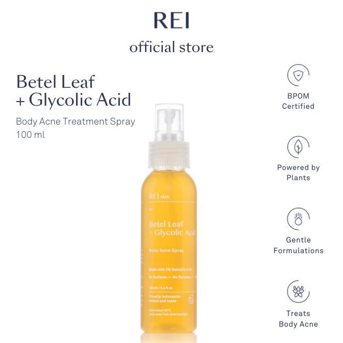 Jual REI Skin Betel Leaf + Glycolic Acid Body Treatment Spray 100 ml