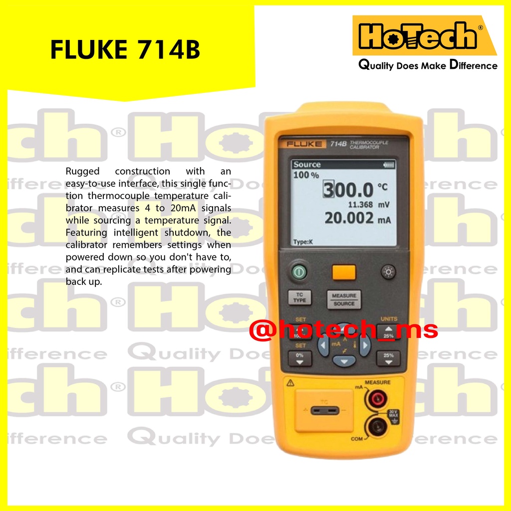 Jual Fluke 714B Thermocouple Calibrator Shopee Indonesia
