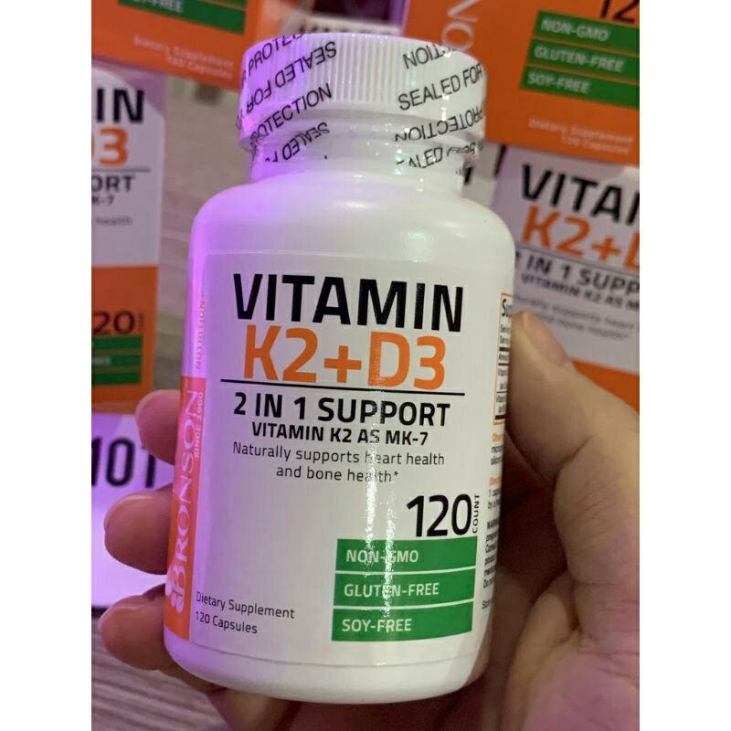 Jual BRONSON VITAMIN K2+D3 5000 IU MK 7 120 CAPSULES (IMPORTED FROM