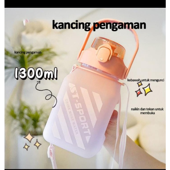 Jual Botol Minum Motivasi Kotak Viral Gemoy Kotak 1 3l Free Stiker 2d