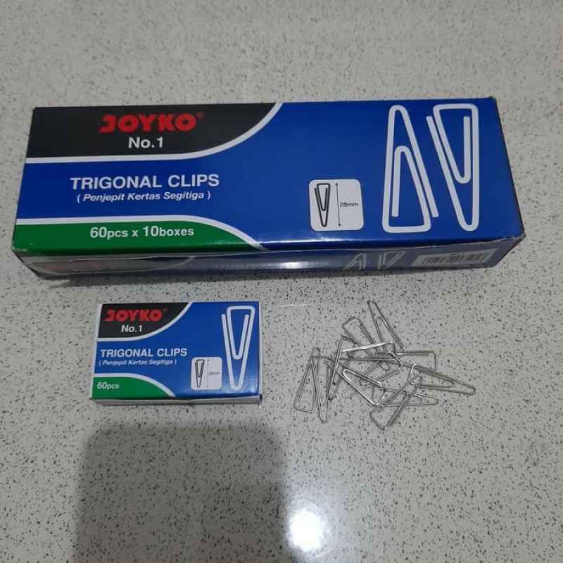 Jual Paper Clip No.1 Joyko / Trigonal Clip No.1 Joyko (PAK = 10 DUS