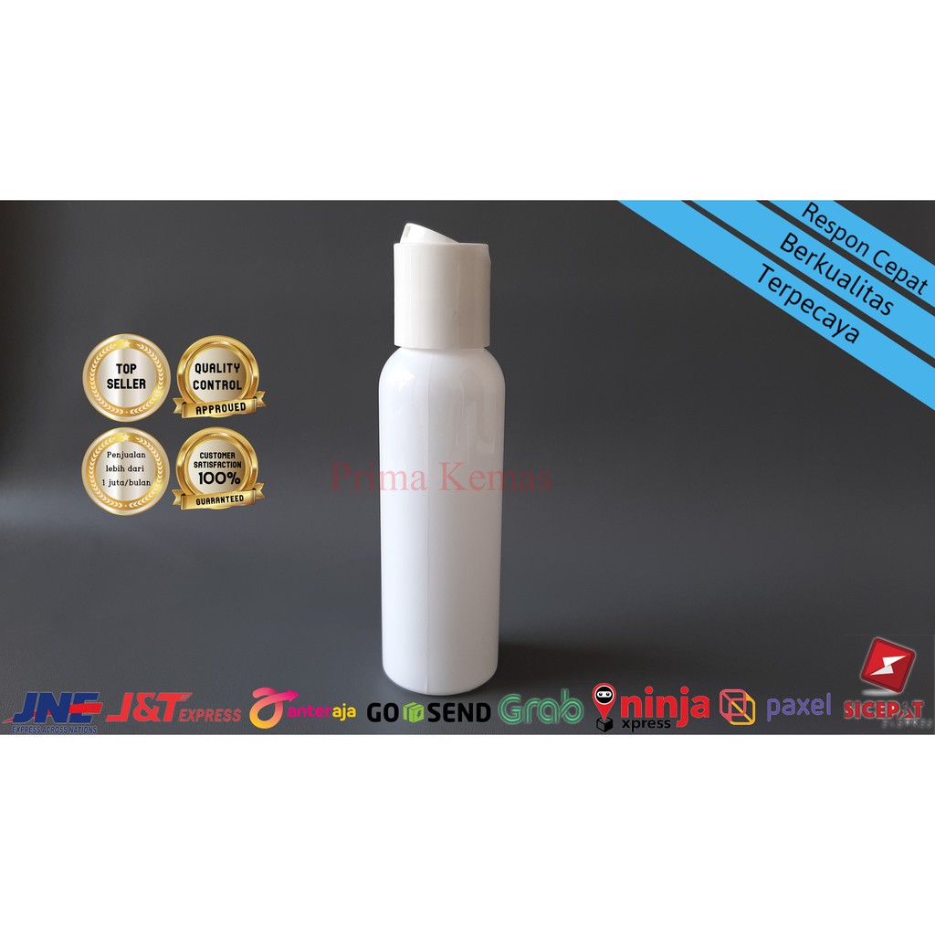 Jual Botol Presstop 100 ml - botol kosmetik 100 ml - botol skincare Pet ...