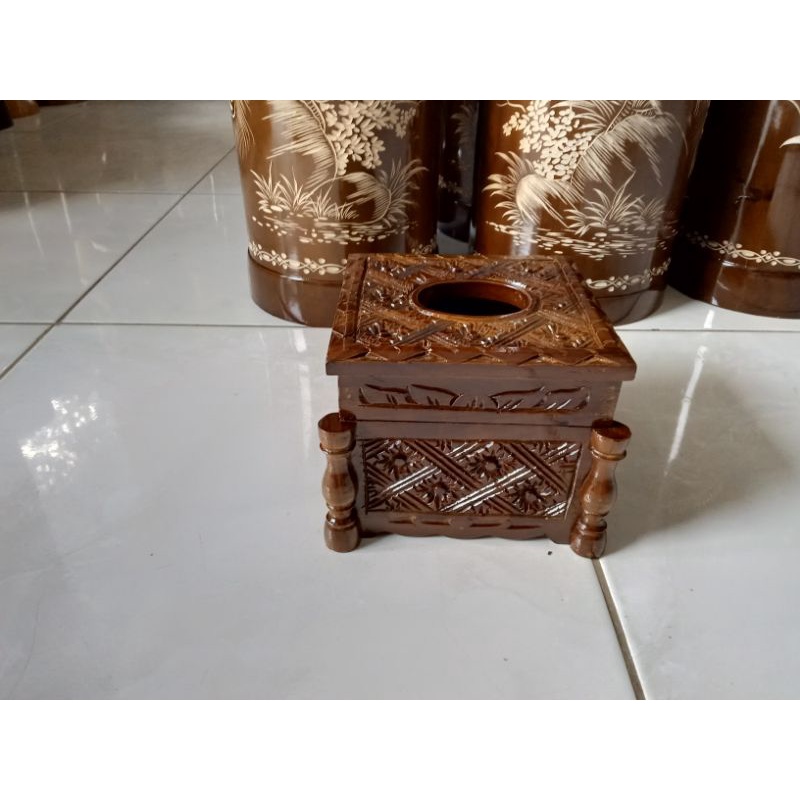 Jual Kotak Tisu Kayu Jati Tempat Tisu Kayu Jati Ukir Shopee Indonesia 4659