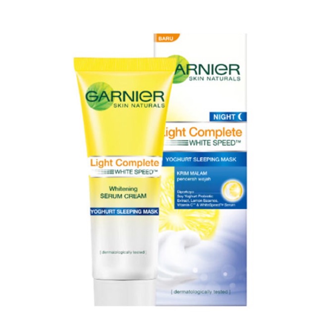 Jual Garnier Light Complete Yoghurt Sleeping Mask Night 20ml | Shopee ...