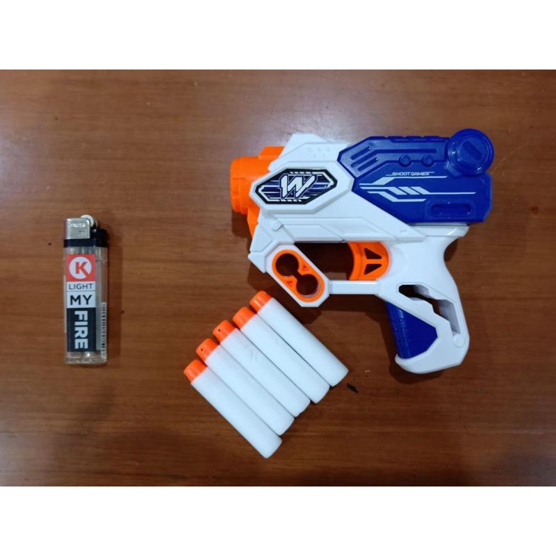 Jual Mainan Pistol Tembakan Nerf Soft Gun Dengan Peluru Busa / Mainan ...