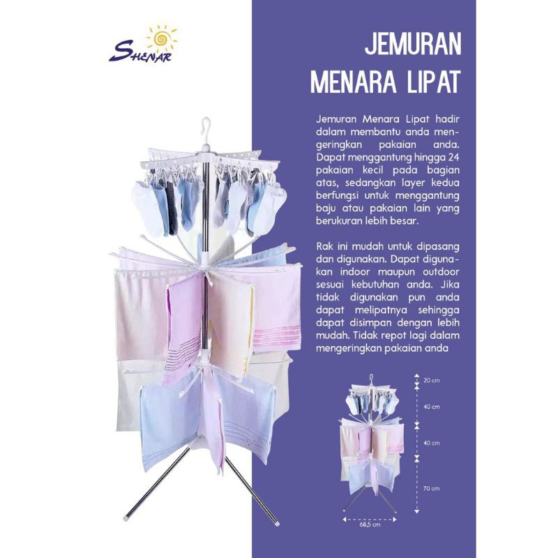 Jual Rak Jemuran Menara Lipat/Jemuran Gantung/Stand Hanger Jemuran ...
