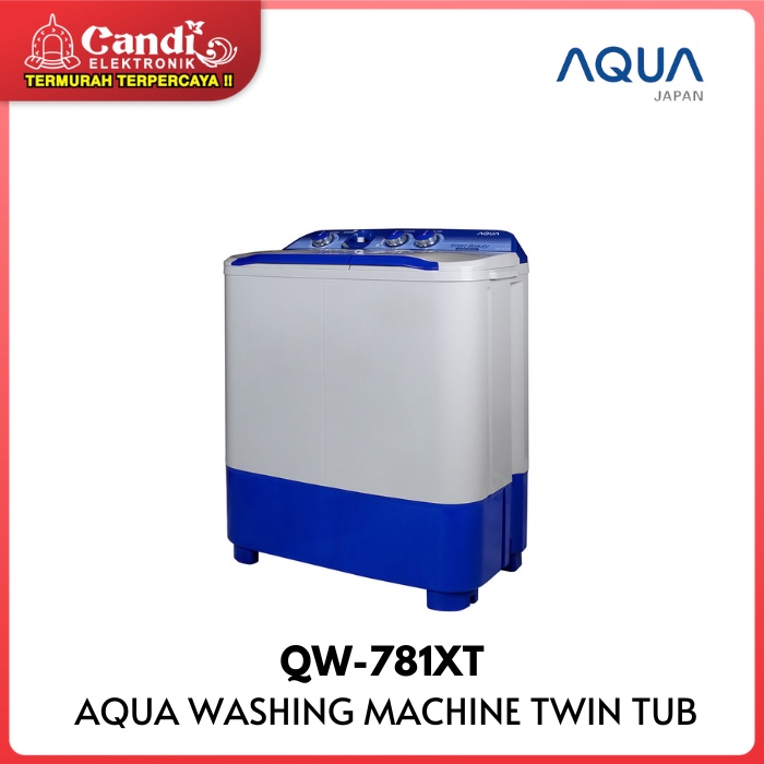 Jual AQUA Mesin Cuci 2 Tabung Kapasitas 7 Kg Fuzzy Logic QW-781XT ...