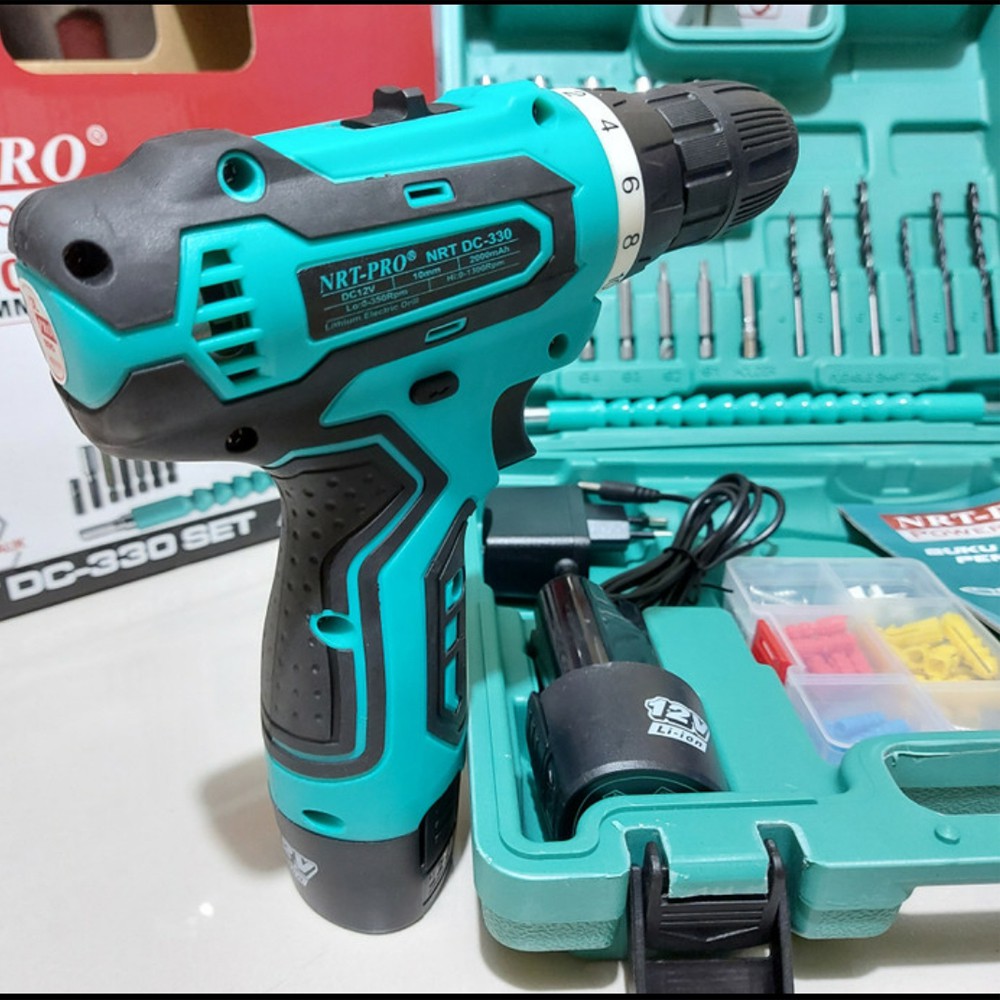 Jual Mesin Bor Cordless Nrt Pro Set Bor Baterai Nrt Pro Dc Plus Set Cordless Drill