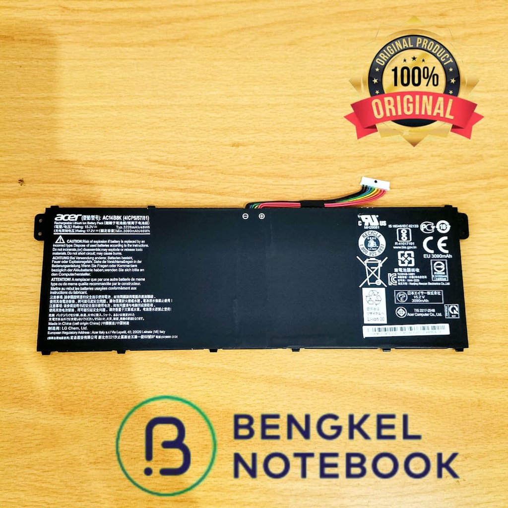 Exmate 15.2V 3200mAh 48Wh AC14B8K AC14B3K Laptop-Akku für Acer Aspire ES1-111M ES1-512 ES1-711 E3-112 E5-721 E5-731 E5-771 E5-771G R3-131T R7-371T R7-372T R5-471T R5-571T A515-41G