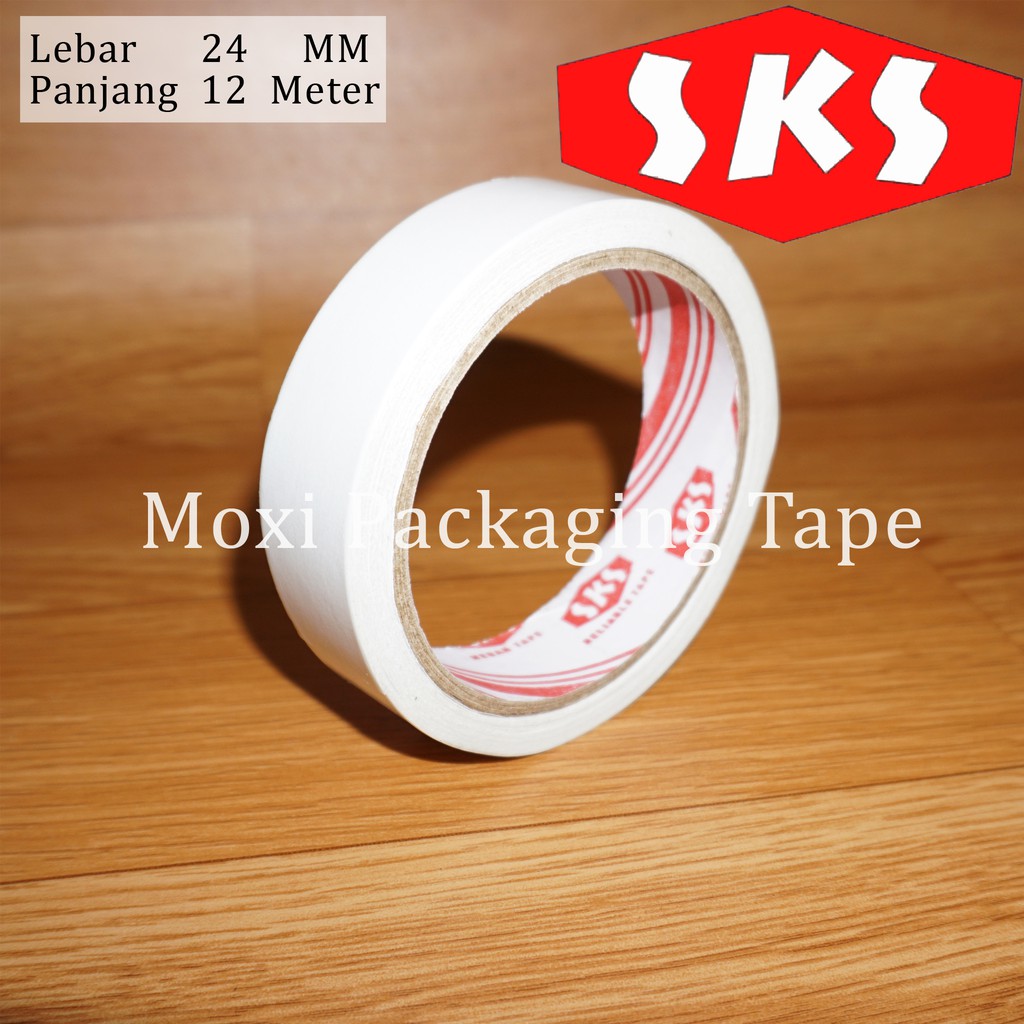 Jual Double Tape Putih 24 mm x 12 meter Shopee Indonesia