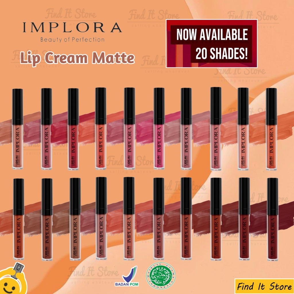 Jual Implora Urban Lip Cream Matte Lipcream Lipstik Lipstick Bpom Orginal Shopee Indonesia