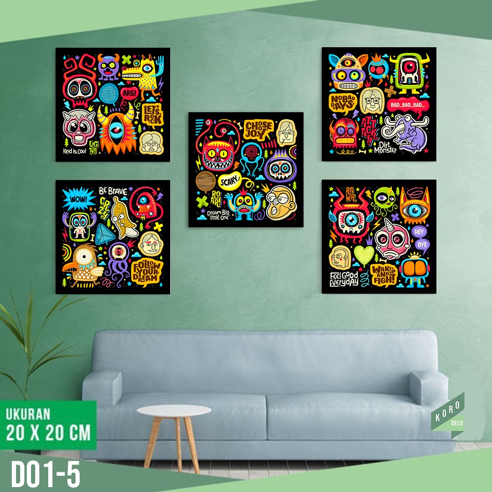 Jual doodle wall decor hiasan dinding kartun pajangan kamar / dekorasi ...