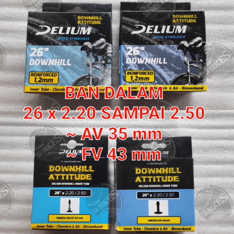 CHAMBRE A AIR DELIUM DOWNHILL ATTITUDE 27.5x2.20/2.50 PRESTA