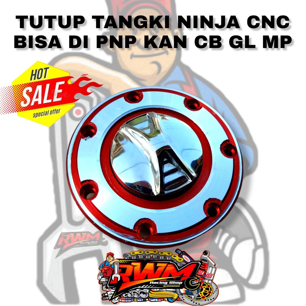 Jual Tutup Tangki Cnc Model Ninja Tak Non Kunci Model Drat Tutup