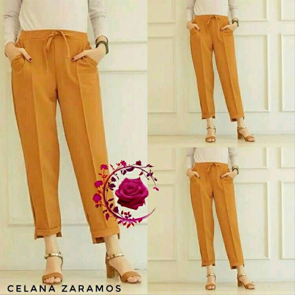 Jual CELANA PANJANG WANITA KUNING BUSUK KUBUS BAGGY PANTS PANT ZARAMOS ...