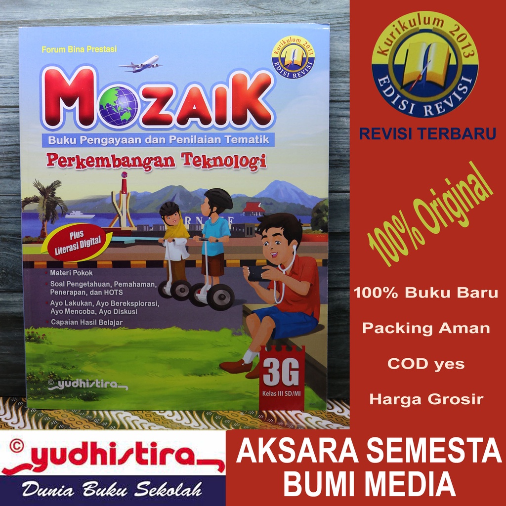 Jual MOZAIK Tematik Kelas 3G SD/MI Revisi Terbaru YUDHISTIRA Original ...