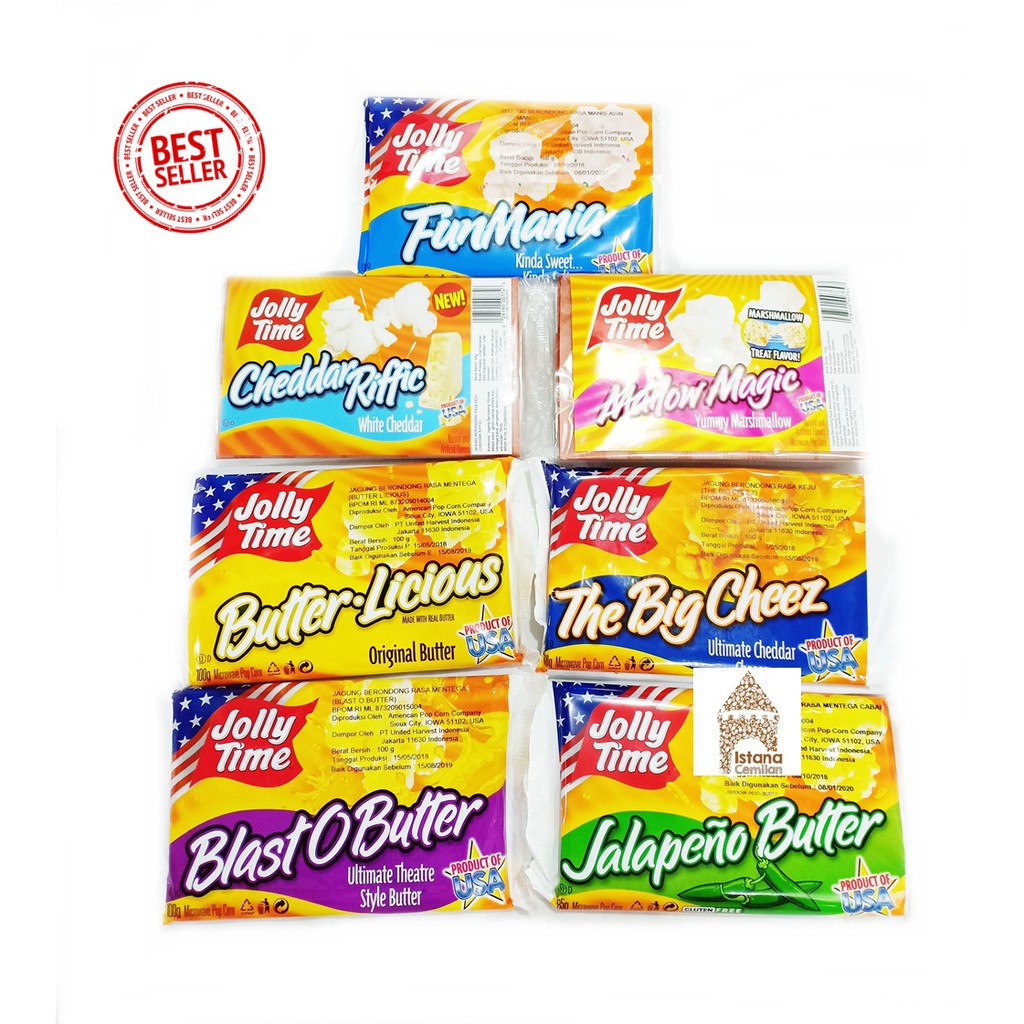 Jual JOLLY TIME USA Popcorn Big Cheez / Butter / Mallow Magic