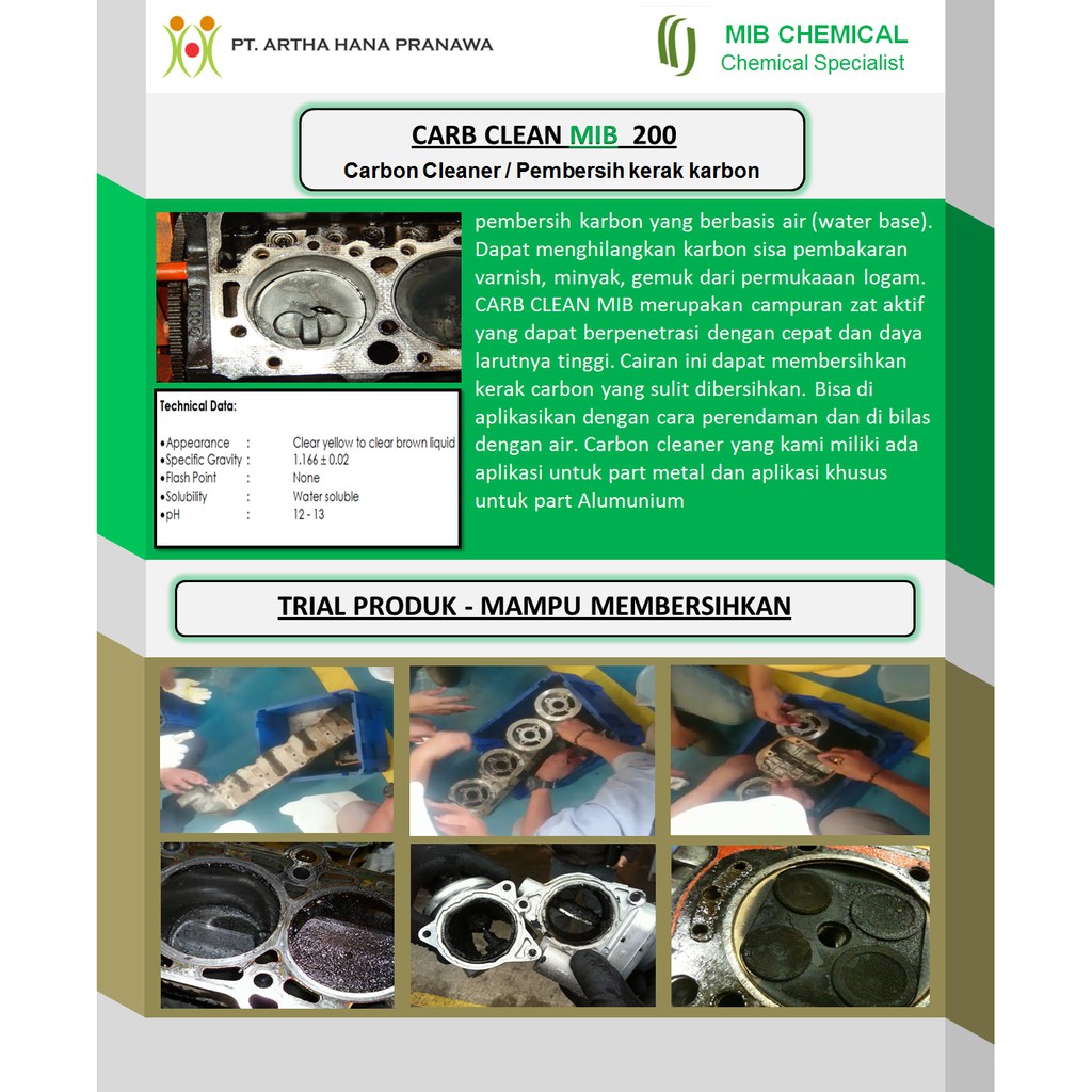 Jual CARB CLEAN MIB 200 / Carbon cleaner (5 LITER) Shopee Indonesia